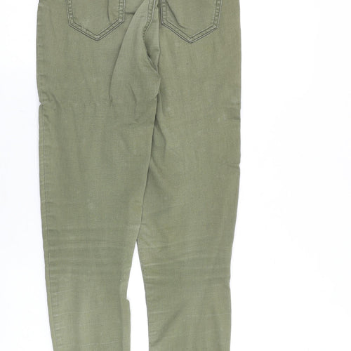 F&F Womens Green Cotton Skinny Jeans Size 26 in Slim Zip
