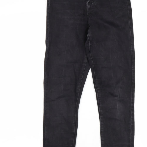 Denim & Co. Womens Black Cotton Skinny Jeans Size 8 L28 in Regular Zip
