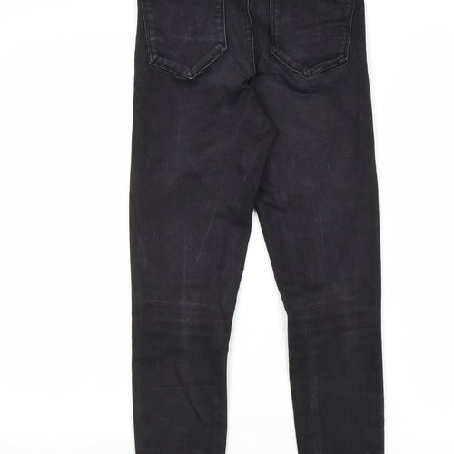 Denim & Co. Womens Black Cotton Skinny Jeans Size 8 L28 in Regular Zip