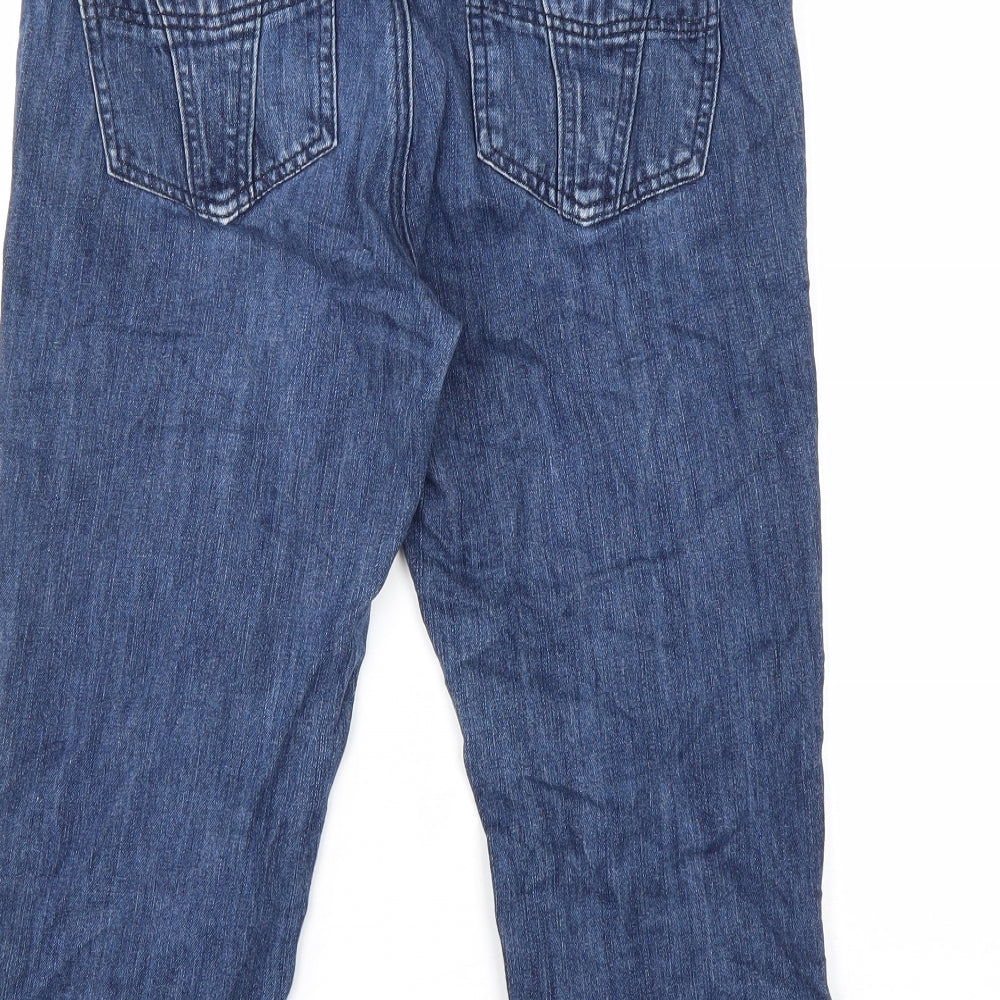 Tommy Hilfiger Womens Blue Cotton Straight Jeans Size 8 L22 in Regular Zip