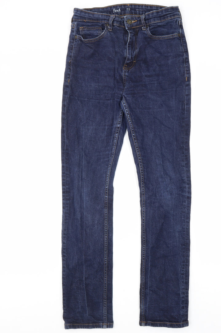 find. Womens Blue Cotton Skinny Jeans Size 32 in L32 in Regular Zip