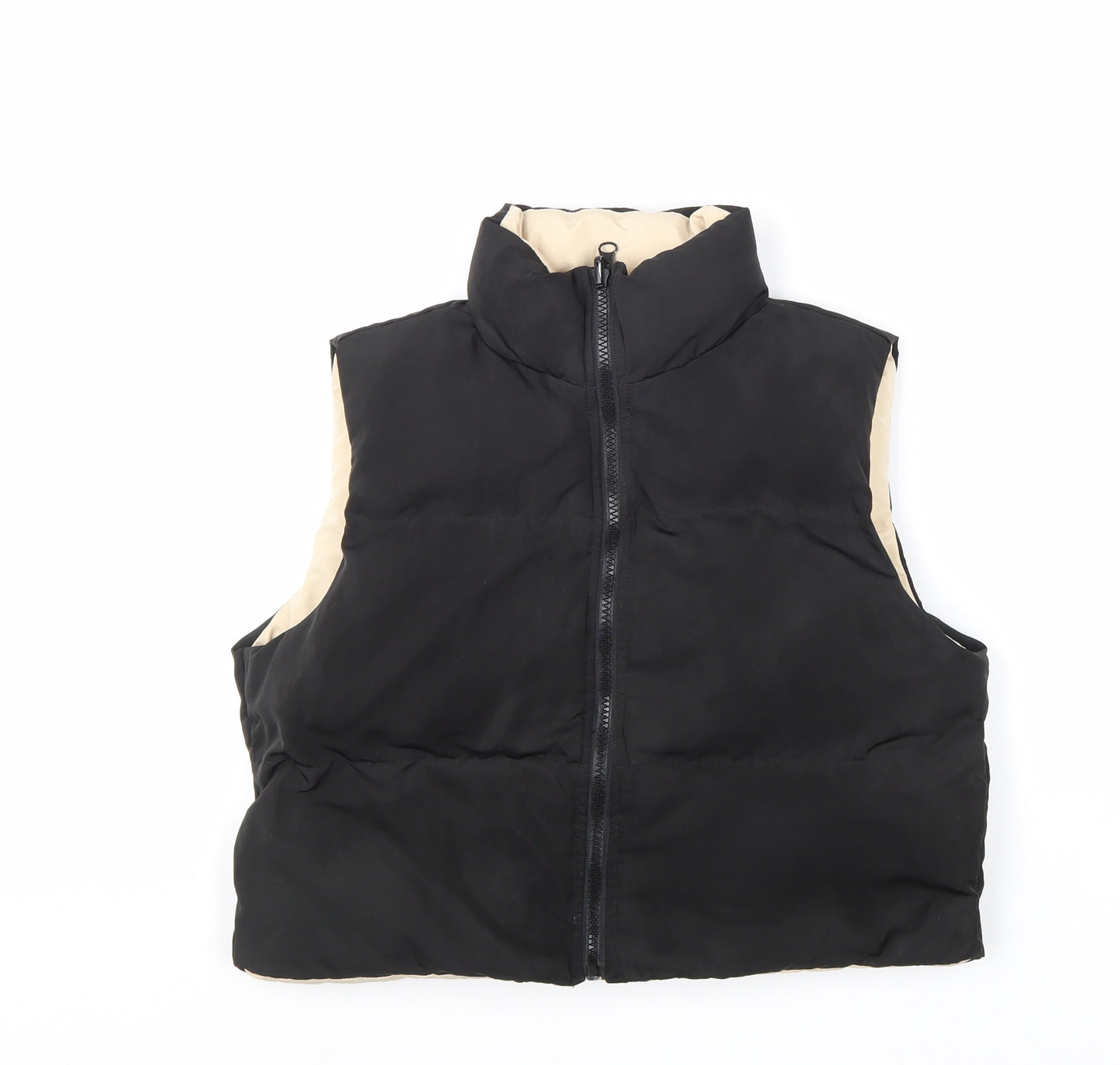 SheIn Girls Black Gilet Jacket Size 10 Years Zip