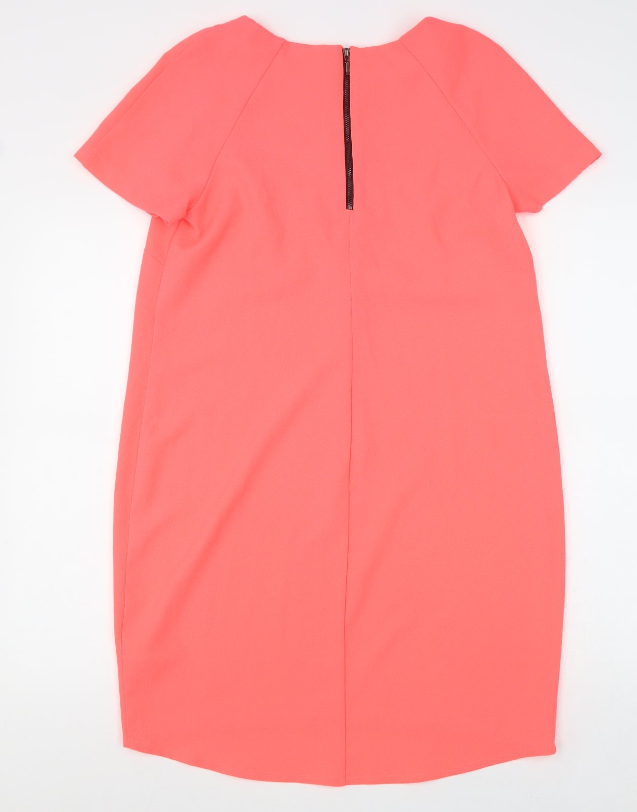 Papaya Womens Pink Polyester A-Line Size 12 Round Neck Zip