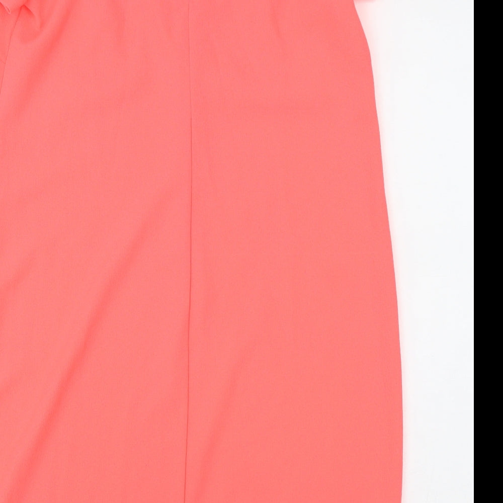 Papaya Womens Pink Polyester A-Line Size 12 Round Neck Zip
