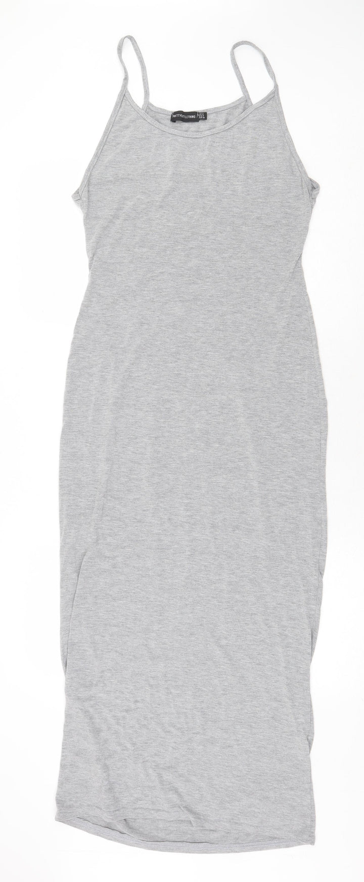 Pretty Originals Womens Grey Viscose Bodycon Size 12 Scoop Neck Pullover