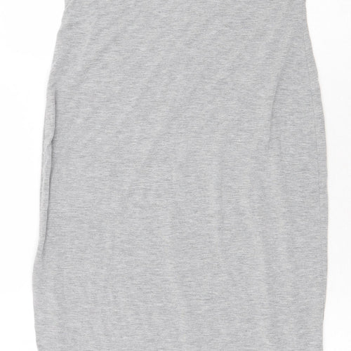 Pretty Originals Womens Grey Viscose Bodycon Size 12 Scoop Neck Pullover