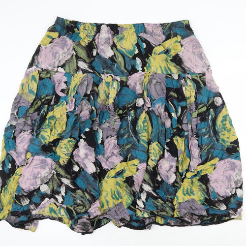 Preworn Womens Multicoloured Floral Polyester Tulip Skirt Size 38 in