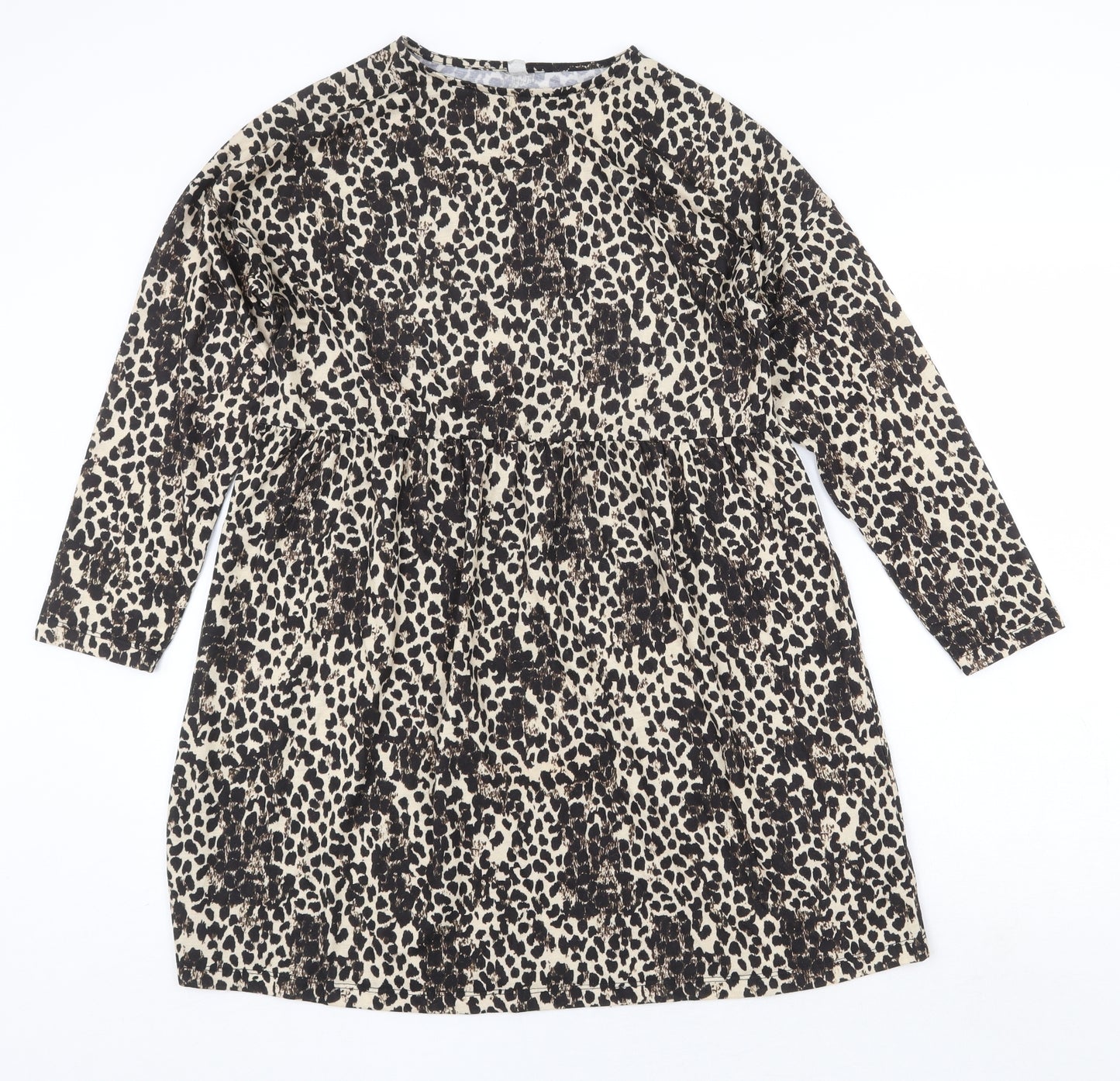 ASOS Womens Beige Geometric Polyester Shift Size 6 Round Neck Pullover