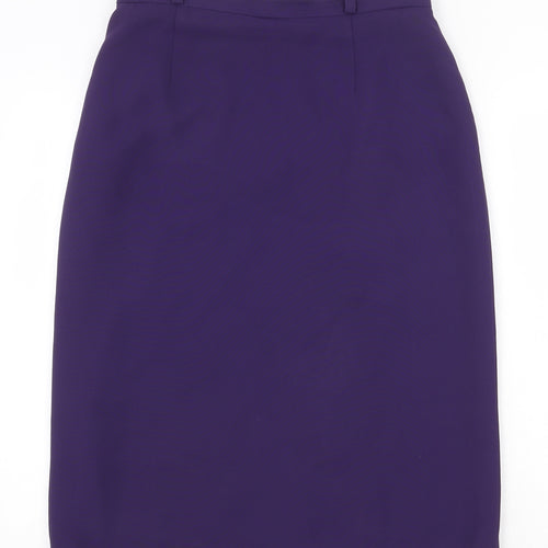 Sommermann Womens Purple Polyester Straight & Pencil Skirt Size 14 Zip