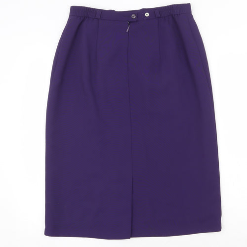 Sommermann Womens Purple Polyester Straight & Pencil Skirt Size 14 Zip