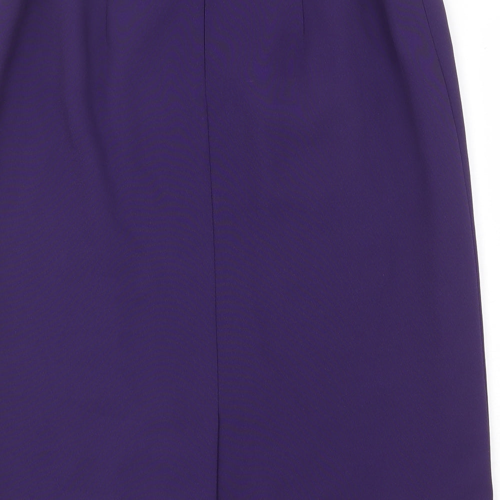Sommermann Womens Purple Polyester Straight & Pencil Skirt Size 14 Zip