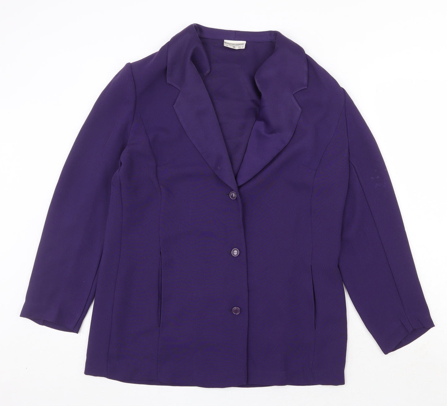 Sommermann Womens Purple Jacket Blazer Size 14 Button