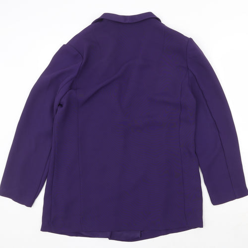 Sommermann Womens Purple Jacket Blazer Size 14 Button