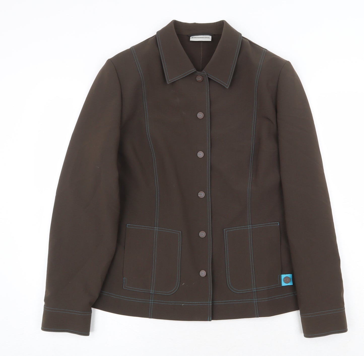 Sommermann Womens Brown Jacket Size 14 Snap