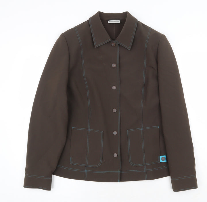 Sommermann Womens Brown Jacket Size 14 Snap