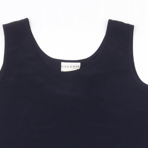 Drendle Womens Blue Polyester Basic Tank Size 16 Round Neck