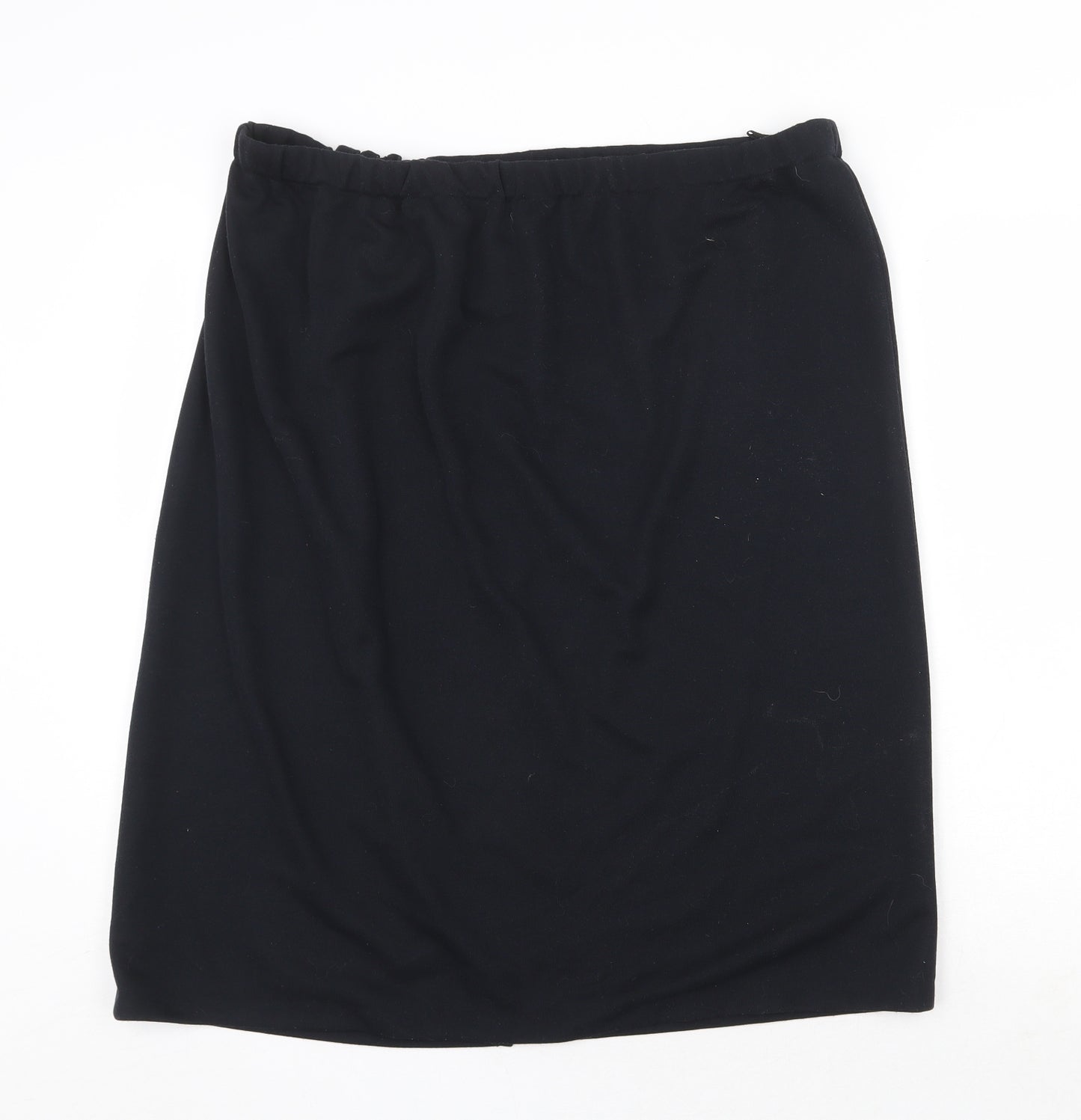 Fashion Extra Womens Black Polyester A-Line Skirt Size 24