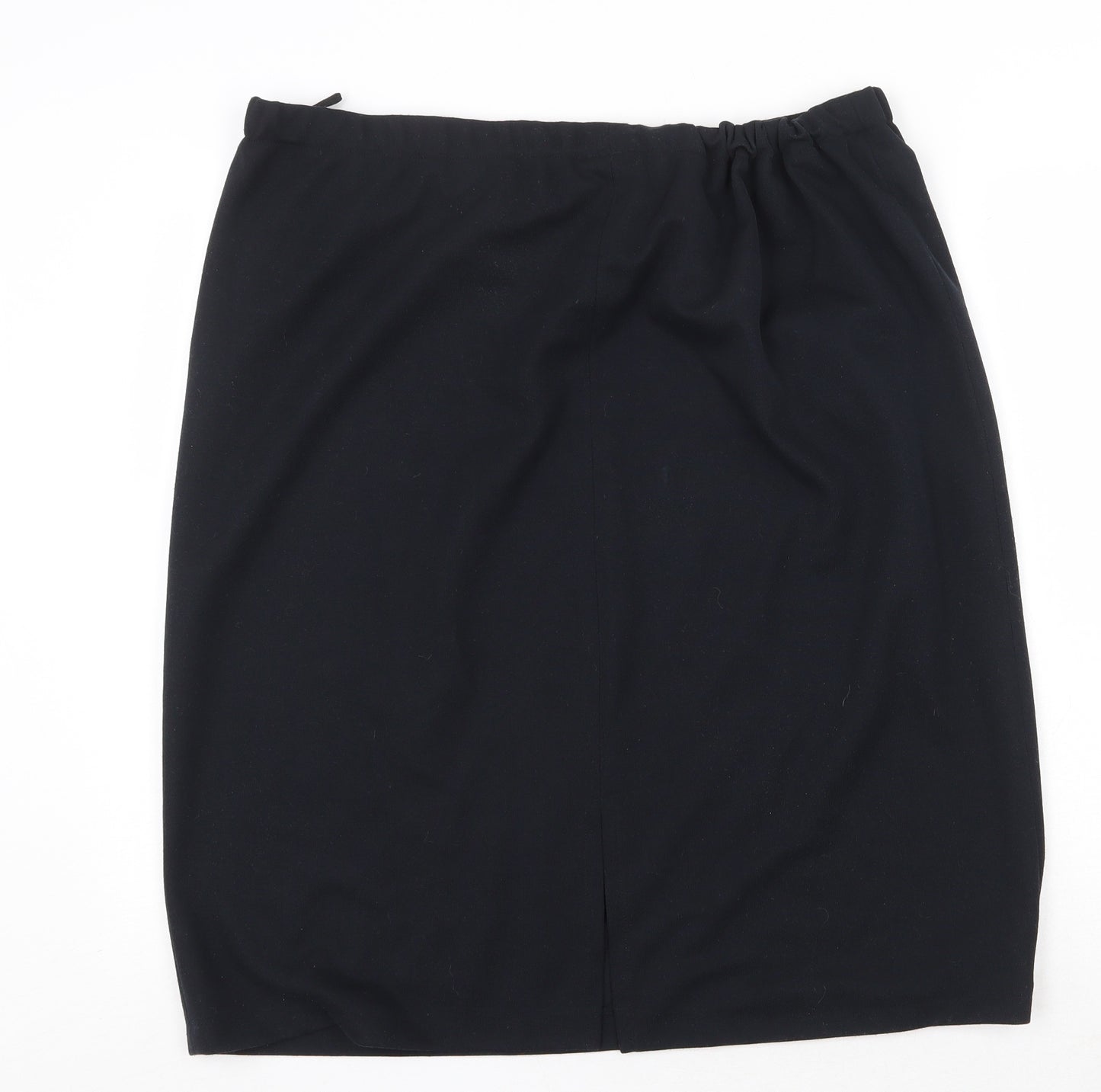 Fashion Extra Womens Black Polyester A-Line Skirt Size 24