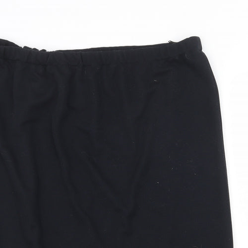 Fashion Extra Womens Black Polyester A-Line Skirt Size 24