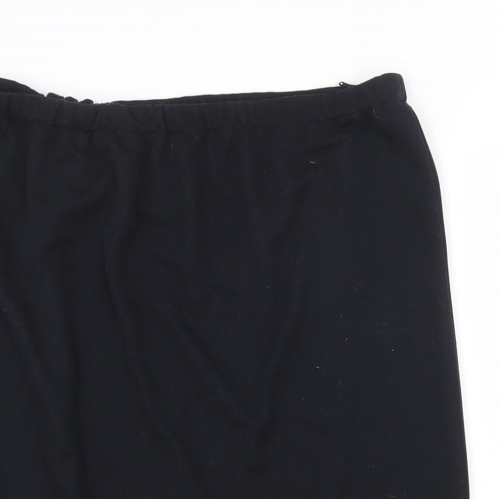 Fashion Extra Womens Black Polyester A-Line Skirt Size 24
