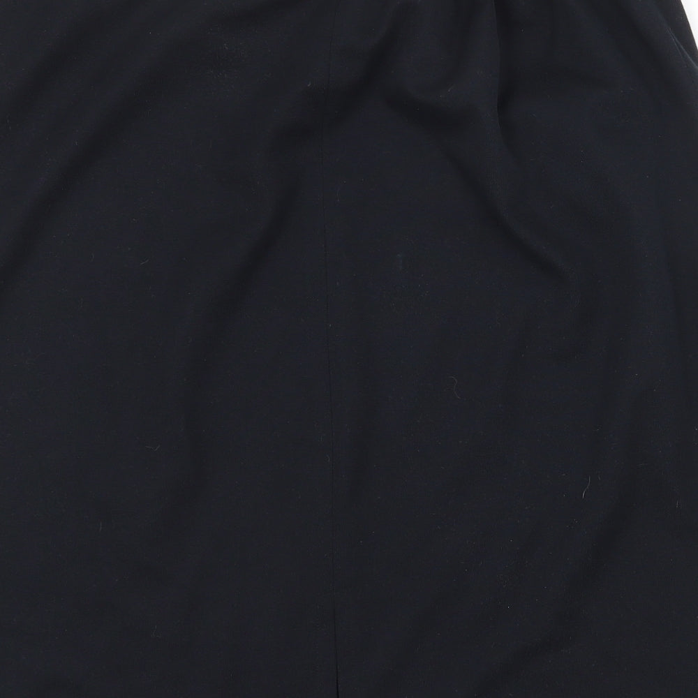 Fashion Extra Womens Black Polyester A-Line Skirt Size 24