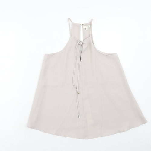River Island Womens Beige Polyester Camisole Tank Size 8 Square Neck