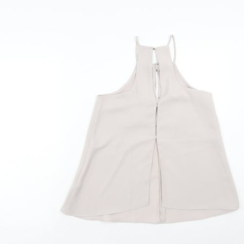 River Island Womens Beige Polyester Camisole Tank Size 8 Square Neck