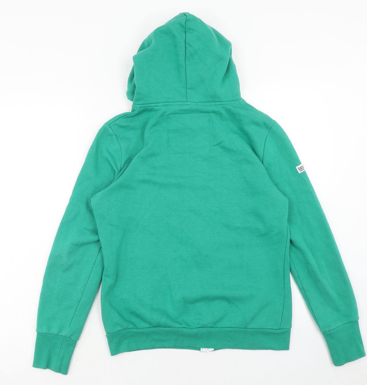 Superdry Womens Green Cotton Full Zip Hoodie Size 14 Zip