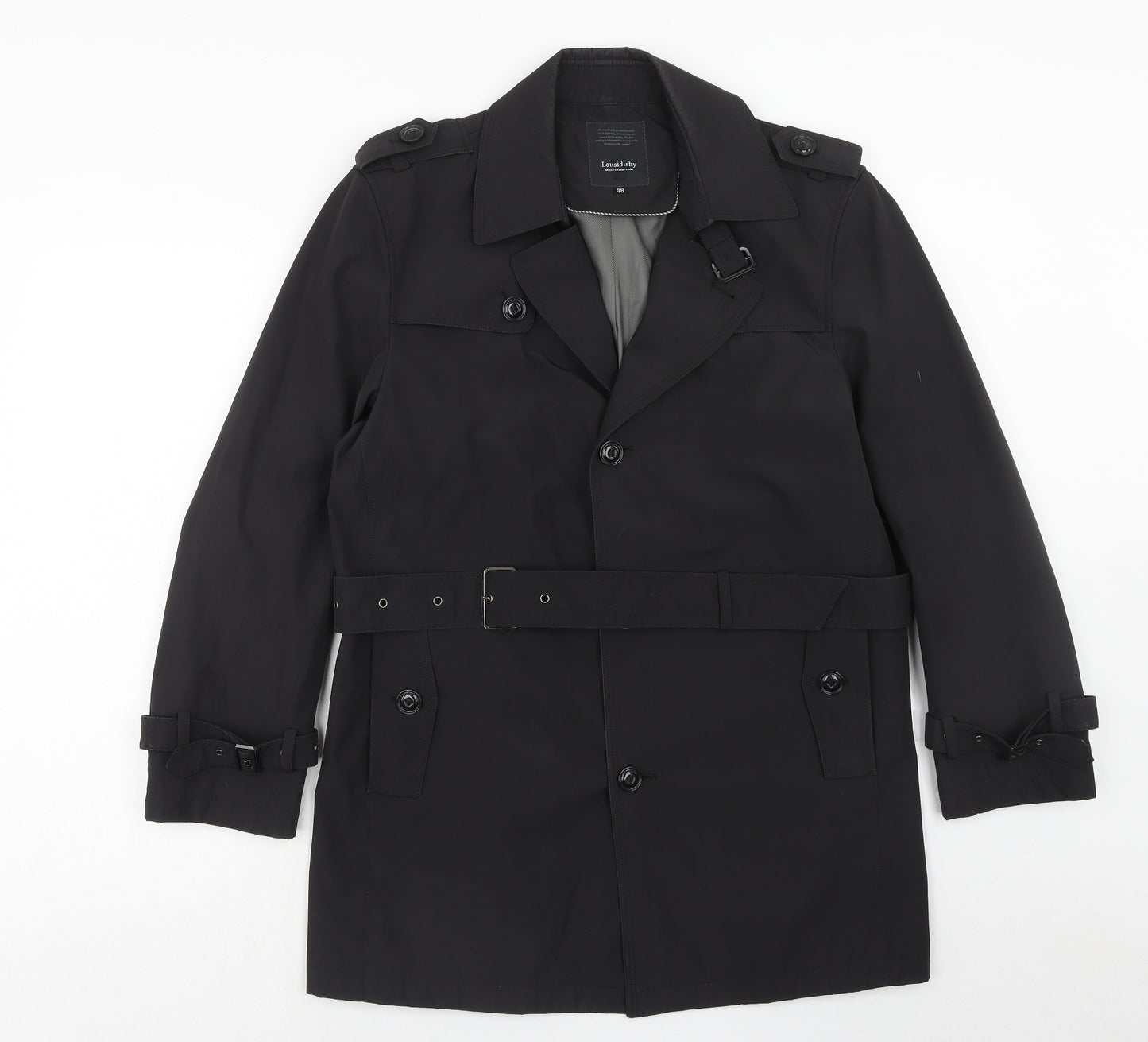 Louisidishy Womens Black Overcoat Coat Size 20 Button
