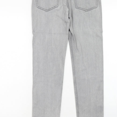 H&M Mens Grey Cotton Skinny Jeans Size 28 in Slim Zip
