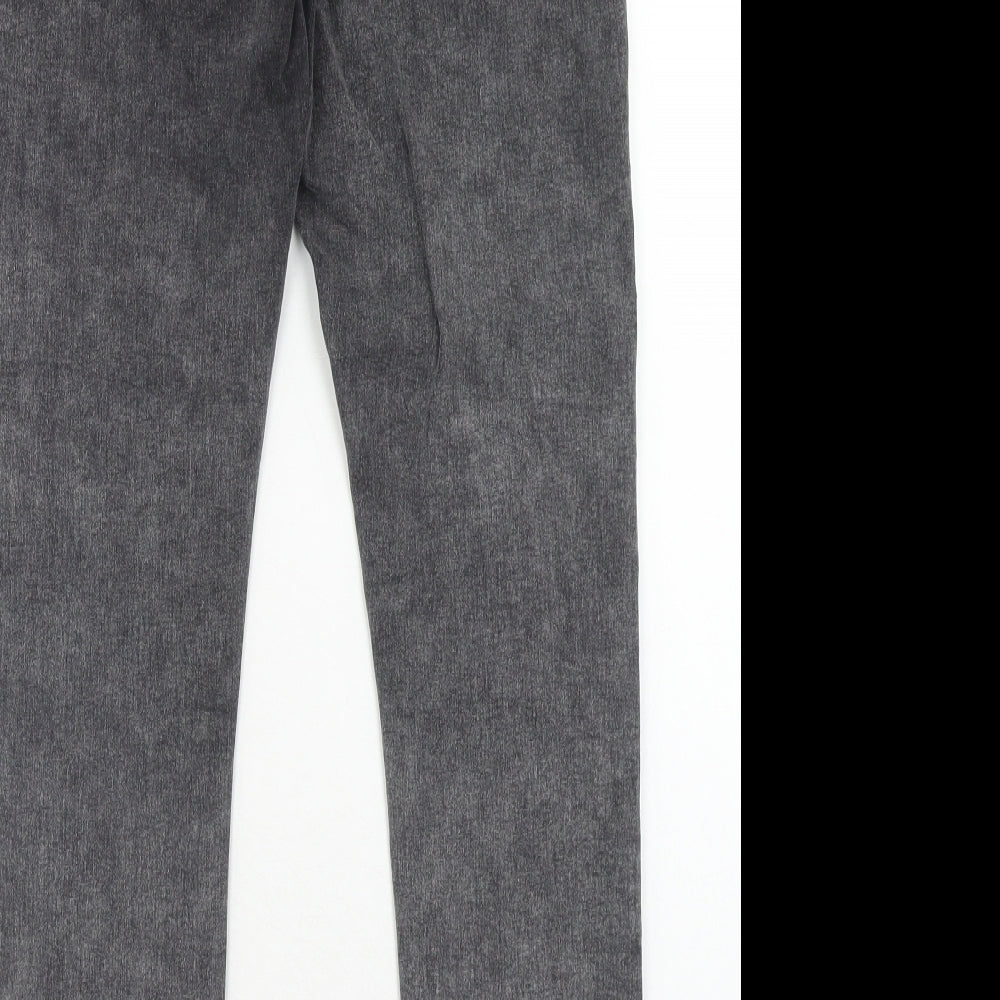 Denim & Co. Womens Grey Cotton Skinny Jeans Size 12 Regular Zip