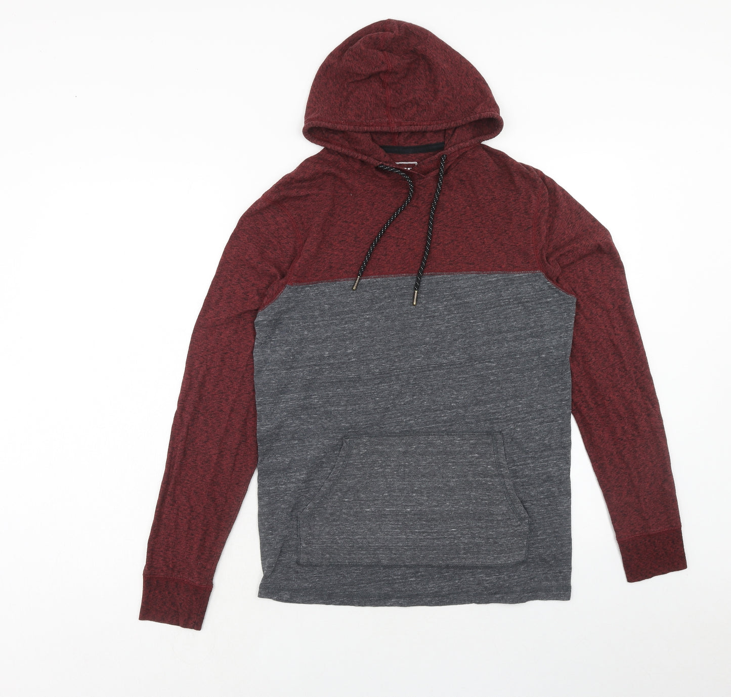 Urban Pipeline Mens Grey Cotton Pullover Hoodie Size S - Colourblock