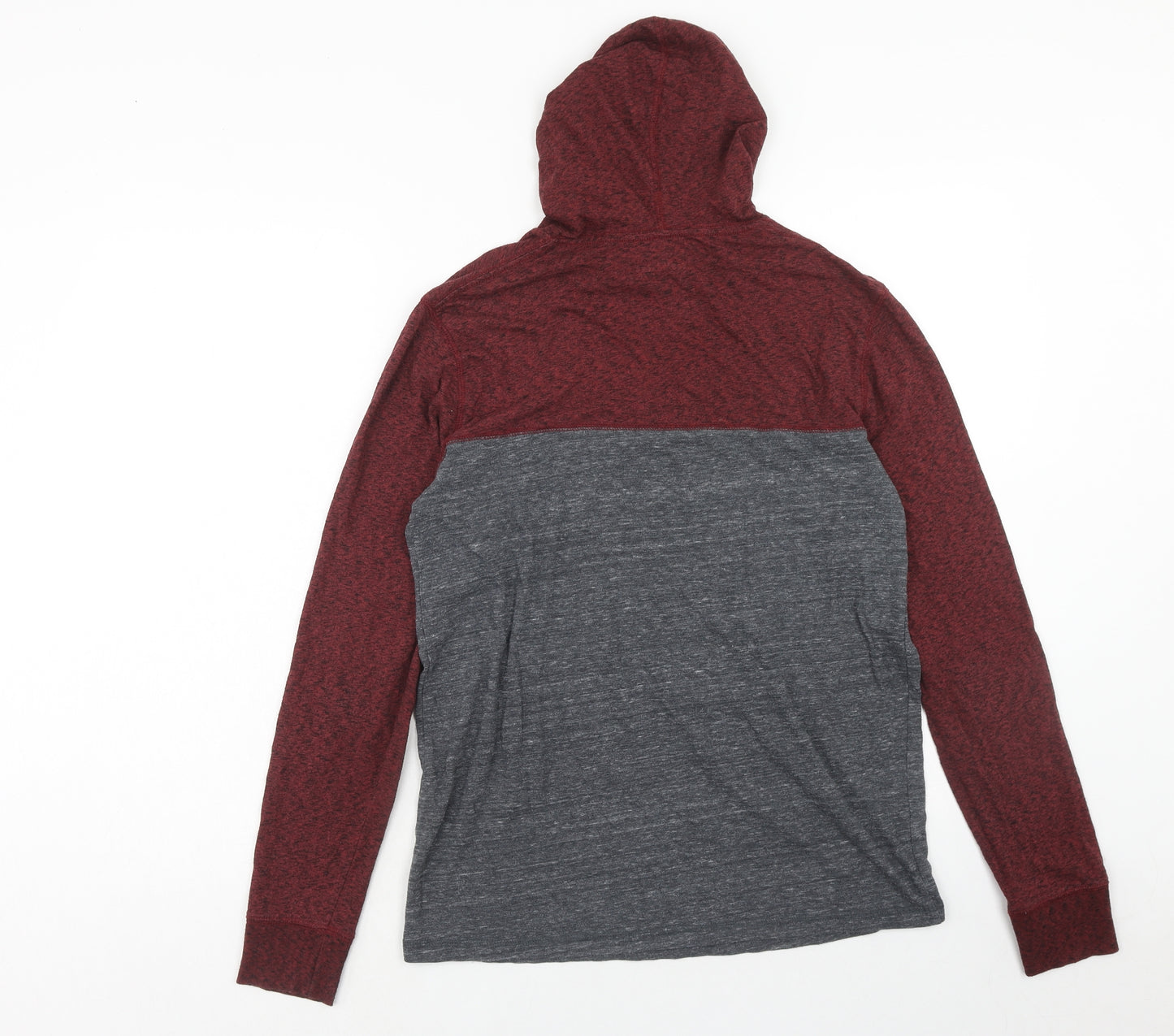 Urban Pipeline Mens Grey Cotton Pullover Hoodie Size S - Colourblock