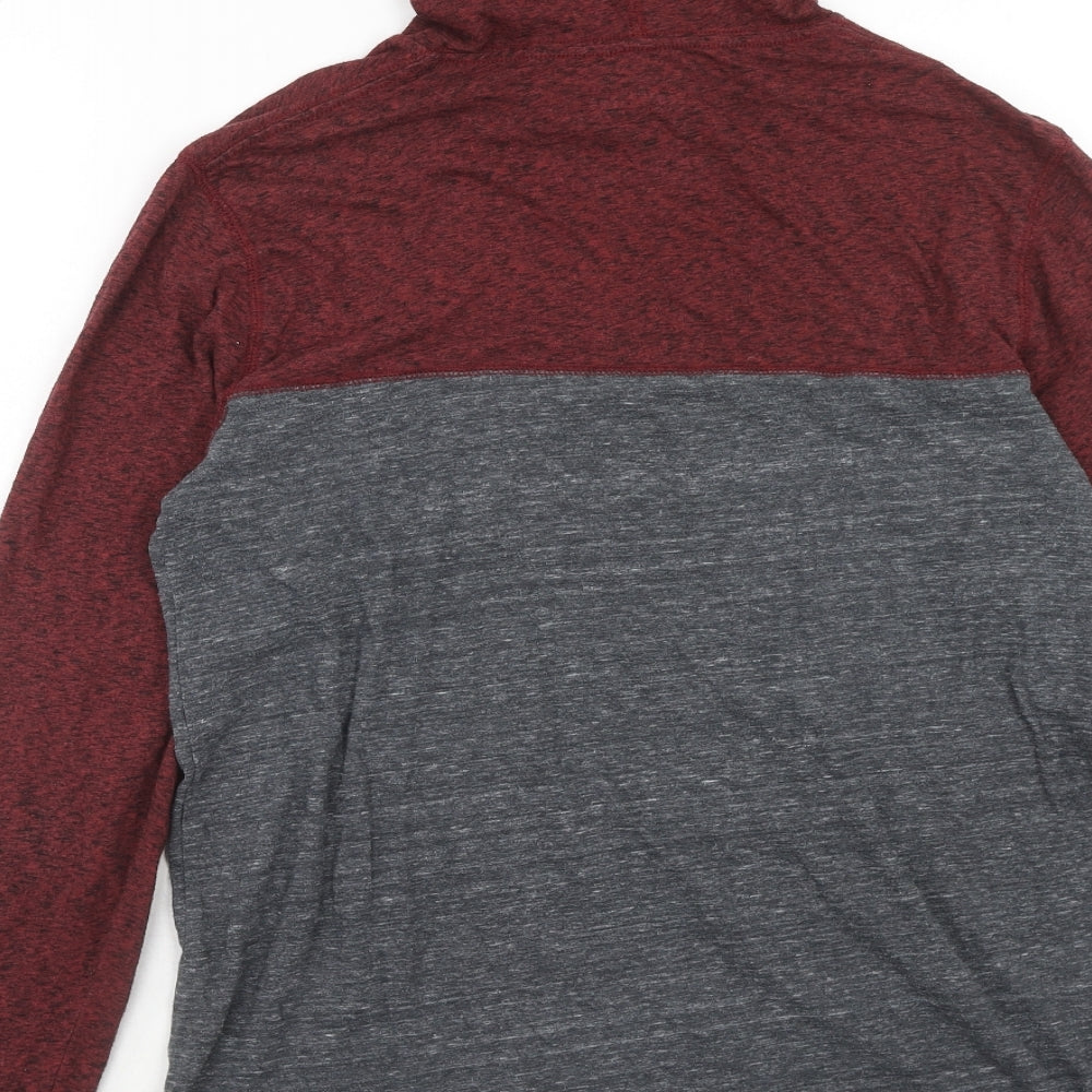 Urban Pipeline Mens Grey Cotton Pullover Hoodie Size S - Colourblock