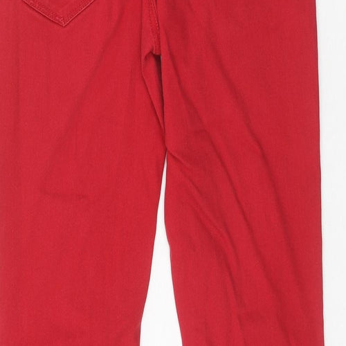 New Look Womens Red Cotton Skinny Jeans Size 8 Regular Zip
