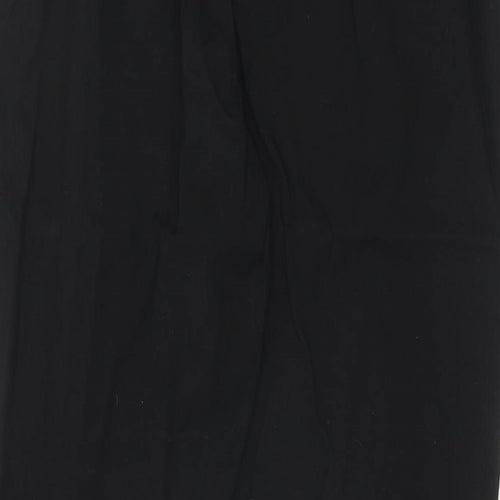 Marks and Spencer Womens Blue Viscose Trousers Size 14 Regular Hook & Eye