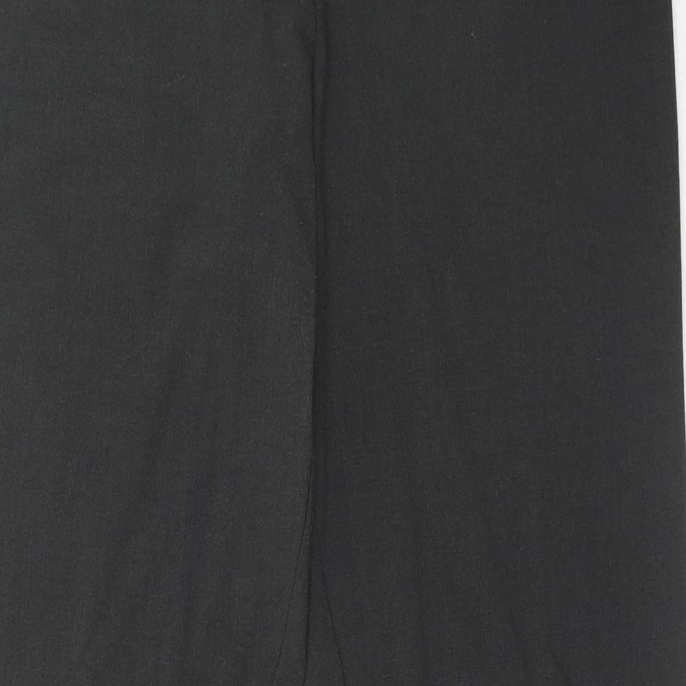 Kenneth Cole Womens Grey Polyester Trousers Size 12 Regular Hook & Eye