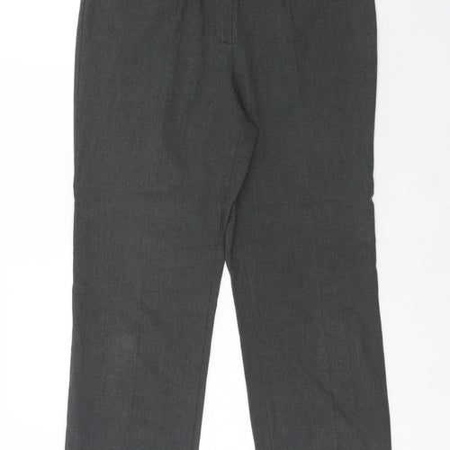Marks and Spencer Womens Grey Polyester Dress Pants Trousers Size 14 Regular Zip