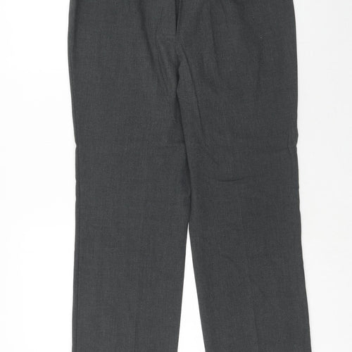 Marks and Spencer Womens Grey Polyester Dress Pants Trousers Size 14 Regular Zip