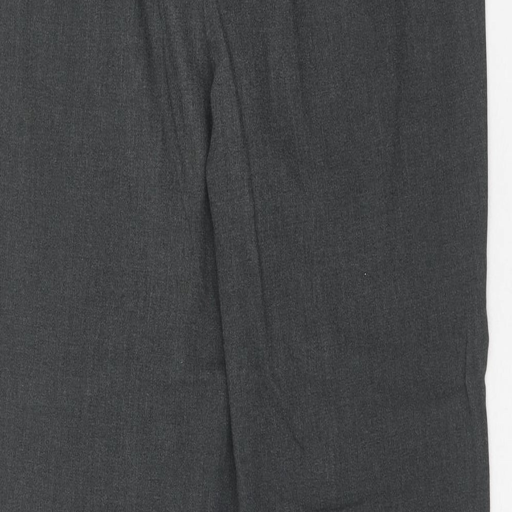 Marks and Spencer Womens Grey Polyester Dress Pants Trousers Size 14 Regular Zip