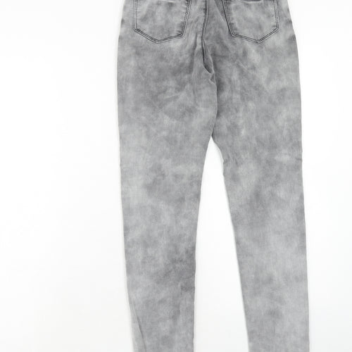 Blue Spice Womens Grey Cotton Skinny Jeans Size 26 in Regular Zip