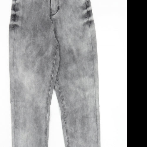 Blue Spice Womens Grey Cotton Skinny Jeans Size 26 in Regular Zip
