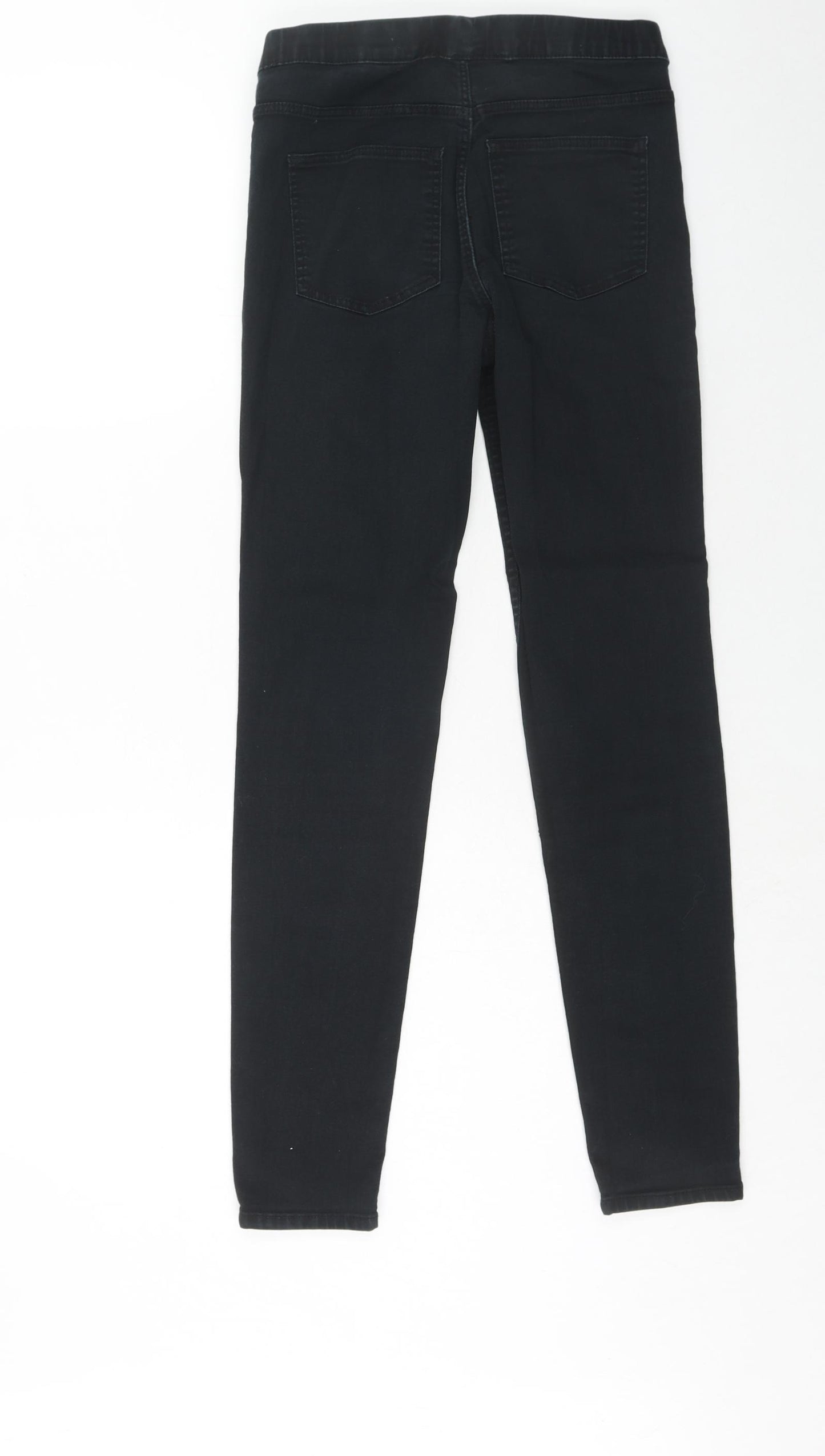 H&M Womens Black Cotton Jegging Jeans Size 8 Regular