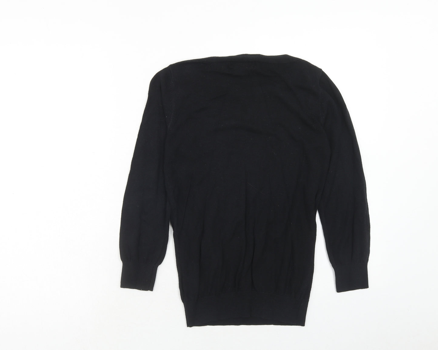 NEXT Womens Black Boat Neck Cotton Pullover Jumper Size 6
