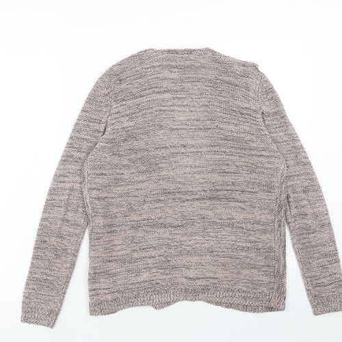 Dunnes Stores Womens Grey V-Neck Acrylic Cardigan Jumper Size S