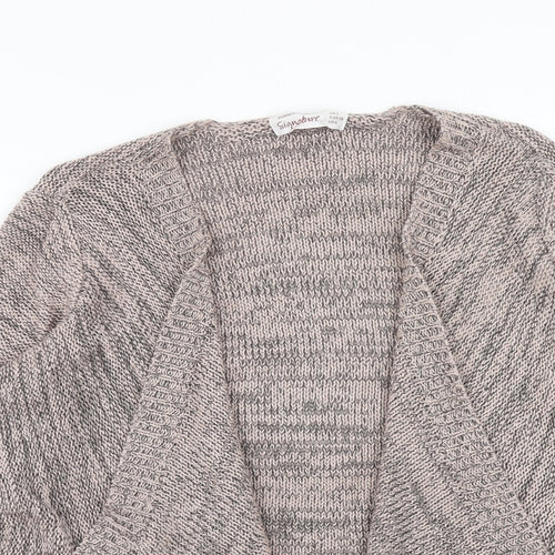 Dunnes Stores Womens Grey V-Neck Acrylic Cardigan Jumper Size S