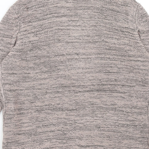 Dunnes Stores Womens Grey V-Neck Acrylic Cardigan Jumper Size S