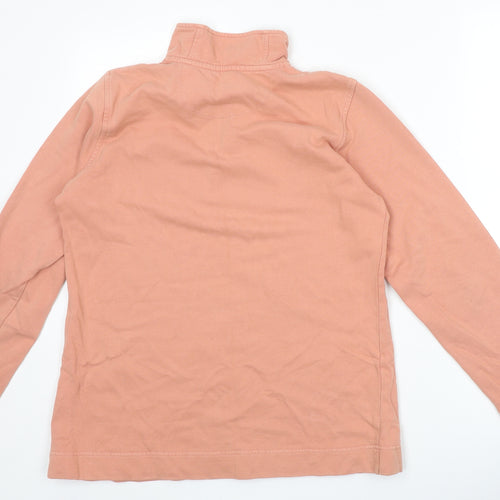 Orvis Womens Pink 100% Cotton Pullover Sweatshirt Size M Snap