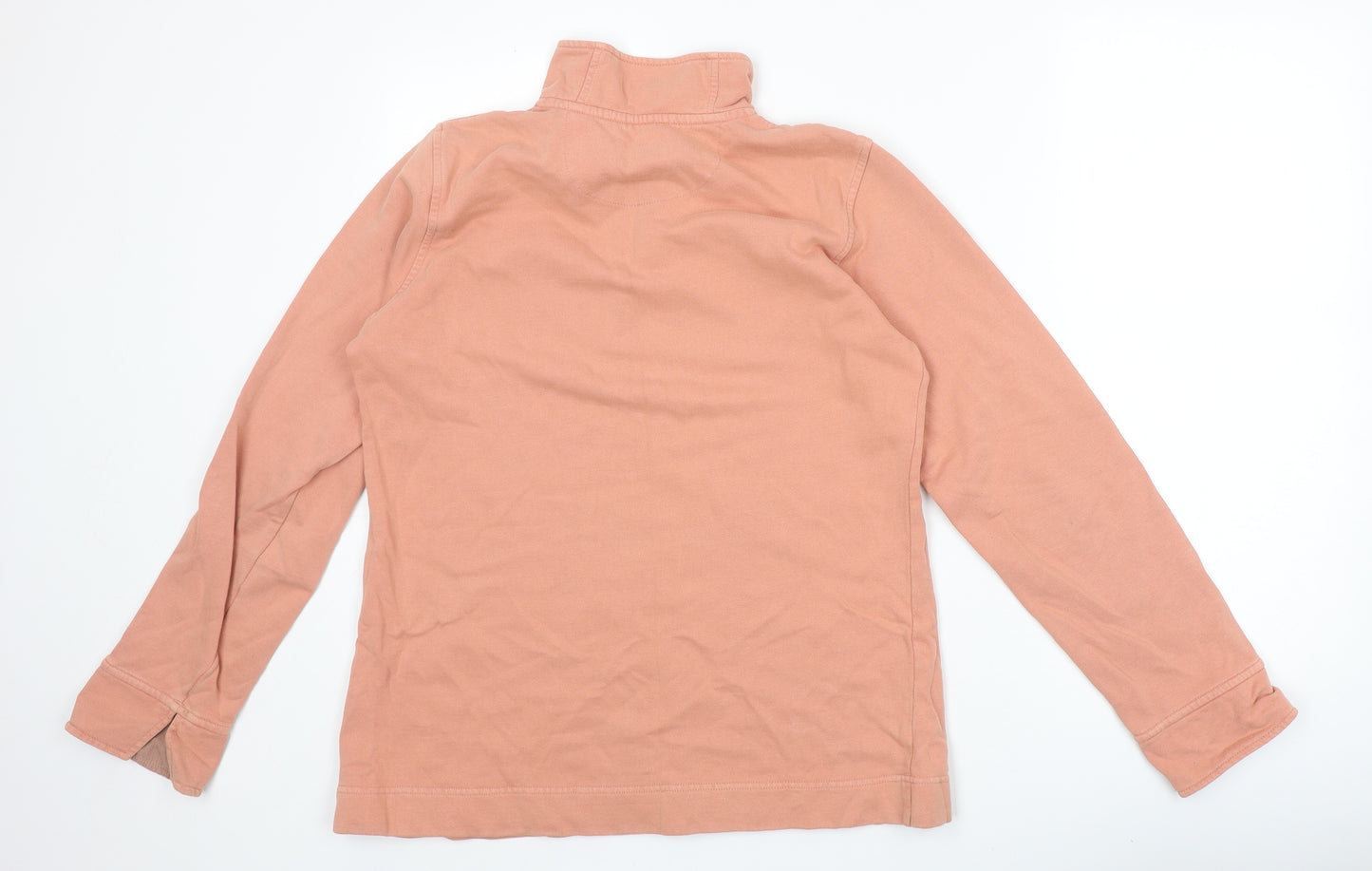 Orvis Womens Pink 100% Cotton Pullover Sweatshirt Size M Snap