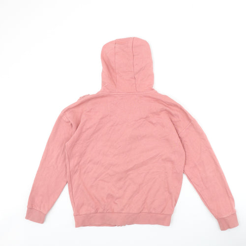 George Girls Pink Cotton Full Zip Hoodie Size 10-11 Years Zip